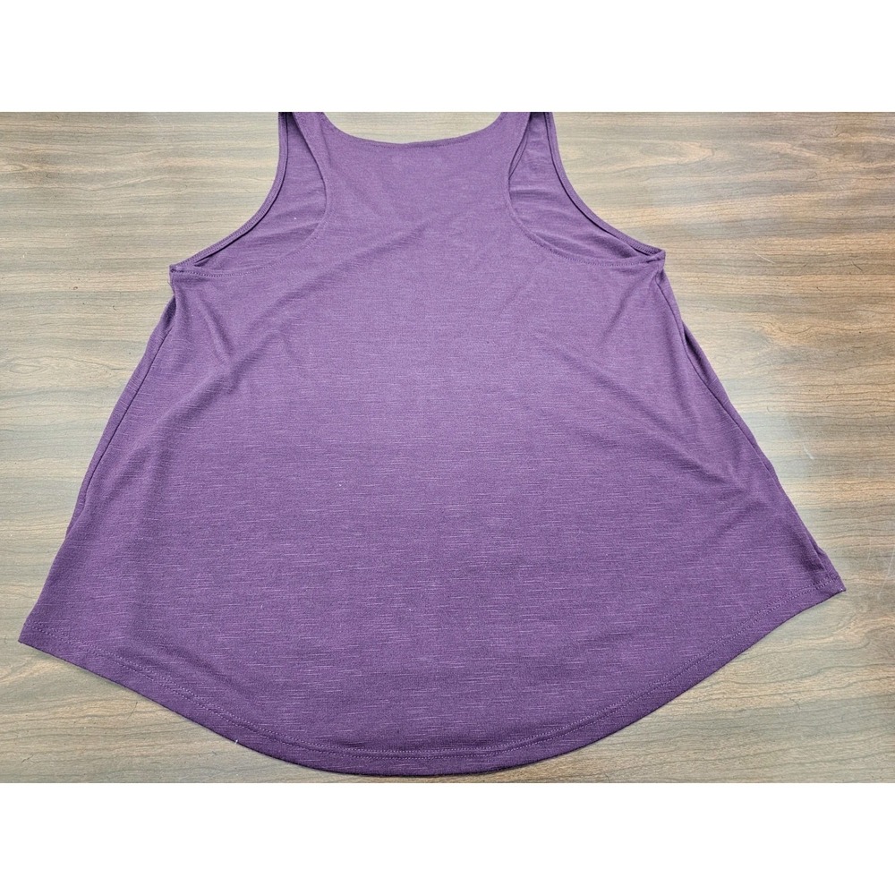 Mudd Womens Burgundy Tank Top M Boho Floral Graphic Flowy Sleeveless Casual Top - Picture 4 of 7
